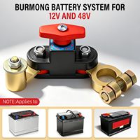 Interrupteur de déconnexion de batterie 12V-48V 275A - Interrupteur universel de coupure de batterie pour voiture, camping-car, bateau, camion, marine, VTT