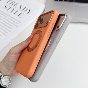 S133 360 °   Coque de téléphone en silicone liquide Rotatingholder, design antidérapant pour iPhone 17 18 Pro Max, coque magnétique antichoc - Product Image 4