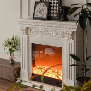 2025 Cheminée <span class=keywords><strong>électrique</strong></span> classique moderne avec chauffage à température réglable à flamme LED pour une installation intégrée à la maison et à l'hôtel - Product Image 1