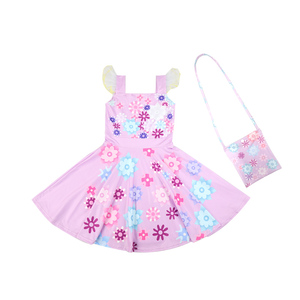 Yiwu Yiyuan Garment Girl Baby Encanto Clothes <b>Set</b> 3 Pcs Romper Skirt Purse Outfits Wholesale Toddler Kid Clothes Outfit Romper - Product Image 5