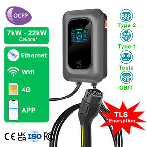 Cargador de Vehículos Eléctricos Trifásico Tipo 1 32A Tipo 2 OCPP 1.6 de 22 kW, Tipo 2 por WiFi, Estación de Carga AC J1772 de 7 kW, Comercial OCPP 1.6 - Product Image 1