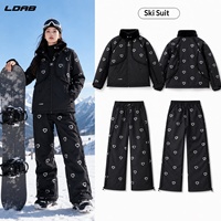 Combinaison de ski pour femme noire, nouvelle collection 2026, coupe-vent et imperméable, pour snowboard et ski alpin