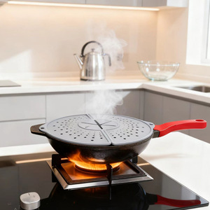 Écran anti-éclaboussures d'huile en silicone pliable et réutilisable résistant à la chaleur <span class=keywords><strong>pour</strong></span> cuisinière, protection de poêle <span class=keywords><strong>pour</strong></span> la cuisson du bacon, écologique - Product Image 3