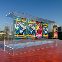 Packs de boosters pokemon TCG Mtg Yu-Gi-oh empilés personnalisés Affichage en gros 3 ou 6 emplacements Distributeur de booster pokemon en acrylique