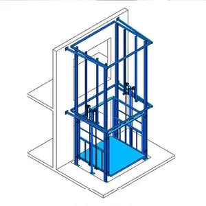 Petit ascenseur de fret 1ton pour charger le sous-sol ascenseur hydraulique de marchandises ascenseur de fret d'entrepôt ascenseur vertical de cargaison de 1000kg