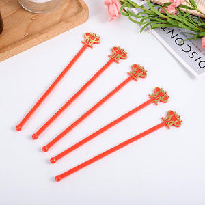 Disesuaikan Tahan Lama <span class=keywords><strong>Food</strong></span> <span class=keywords><strong>Grade</strong></span> Kualitas Bahan Plastik Swizzle <span class=keywords><strong>Stir</strong></span> Sticks dengan Mahkota untuk Mengaduk Koktail dan Minuman Campuran - Product Image 1