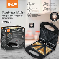 Machine à sandwich et gaufrier RAF au design moderne 22*23cm avec plaques amovibles, presse à panini et gaufres, grille-pain pour petit-déjeuner