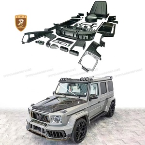 Kit de carrosserie en fibre de carbone sèche de haute qualité pour <span class=keywords><strong>Mercedes</strong></span> Benz <span class=keywords><strong>classe</strong></span> G W465 MSY Style pare-chocs avant capot moteur panneau de porte latérale Kit de carrosserie - Product Image 1