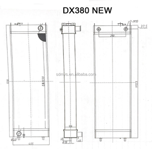 Serie Daewoo, rueda nueva, componentes de núcleo de aluminio, Motor, Enfriador de aire, radiador DX60, DX225, DX380, DX380 antiguo, DX380, nuevo, DX380 - Product Image 6