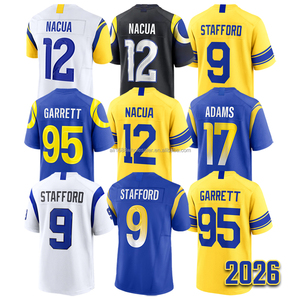Maillot de football Puka Nacua style 2026 tendance pour hommes, femmes et jeunes, brodé, Myles Garrett, Matthew Stafford, Davante Adams, tailles S-3XL - Product Image 1