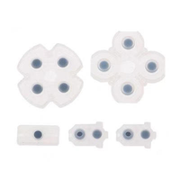 Boutons et patins en silicone conducteur blancs pour remplacer la manette de jeu PS4 Slim Pro, pièces de réparation