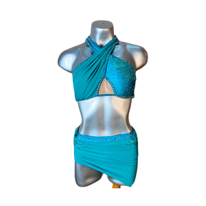 Leona Lyrical Adults Ballet <b>Performance</b> <b>Wear</b> features a luxurious navy nylon spandex blend, ensuring flawless flexibility - Product Image 2