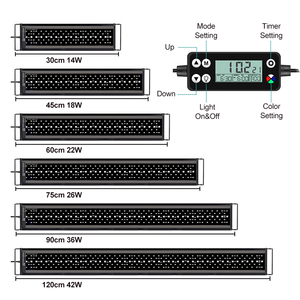 Luz inteligente IP68 de 120cm para tanque de peces de agua dulce, luz LED de acuario de espectro completo con controlador de temporizador - Product Image 2