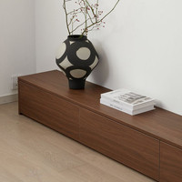 Table basse console TV 2025 tout-en-un, unité murale mince pour les maisons compactes modernes, style minimaliste et rangement intelligent