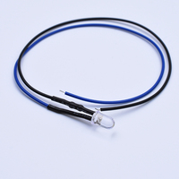 Diodes LED pré-câblées avec câble, 3v 5v 12v, flash unique, 1.5hz 1hz 0.5hz, diffuse, clair, blanc, rouge, bleu, vert, jaune, orange, 3mm 5mm