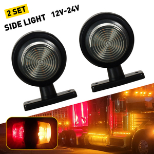 ไฟเลี้ยวข้างรถบรรทุก รถพ่วง 2 ดวง แบบ LED เลนส์รมดำ สีแดง/เหลืองอำพัน 12V 24V - Product Image 4