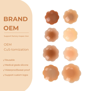 Accessoires de sous-vêtements sans couture Couvre-seins personnalisés Silicone Nipple Pasties Respirant Lavable Seins Sans Soutiens-gorge avec Mamelon - Product Image 6