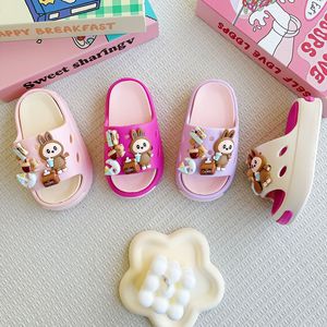 Популярные Мультяшные тапочки детские летние универсальные пляжные туфли EVA с двойной мягкой подошвой Нескользящие сандалии для детей - Product Image 2