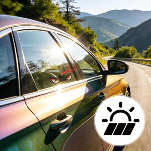 Nouvelle Lampe LED Décorative Sans Fil à Énergie Solaire Effet « Demon Eye » pour Voiture 2026 – Lumière d'Ambiance pour Vitre Arrière Disponible en Quatre Couleurs - Product Image 3