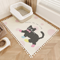 Tapis anti-dérapant extra large pour attraper la litière des chats, double couche, design nid d'abeille, pour les foyers multi-chats, fabrication industrielle