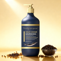 Kit de soin complet pour cheveux secs et frisés : Shampooing, après-shampooing, masque capillaire, sérum, traitement réparateur, caviar d'or, soin nourrissant pour cheveux