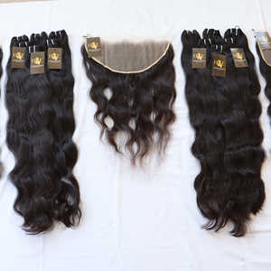 Hd Dentelle Fermeture Frontale Perruque Brut Indien Temple Vierge Cheveux Soyeux Raides Doux Et Brillant Cheveux Fabriqué En Inde Prix De Gros - Product Image 1