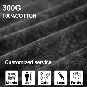 T-shirts pour hommes à col rond épais 300GSM 100% coton Logo personnalisé Acid Wash Design Vintage surdimensionné t-shirt pour hommes - Product Image 6