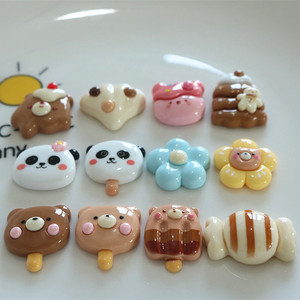 Brillant Panda fleur de glace bricolage enfants broche titre matériel clé pendentif accessoires nord K3 perles breloques en résine plastique - Product Image 2
