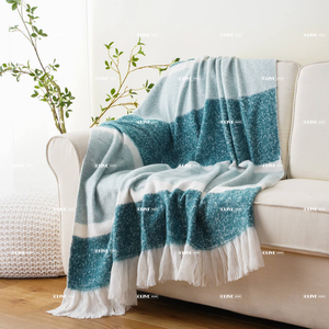 Couverture tissée de qualité supérieure à faible MOQ avec franges, couleur heather, vente en gros, jeté décoratif pour salon, chambre et maison - Product Image 5