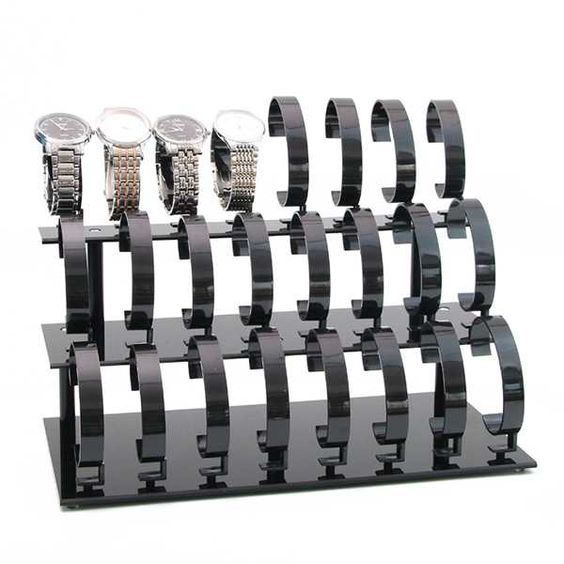 Apache Customizable Acrylic Washable for Shoe and Bag Display Rack in Golden & Silver for Boutique Luxury Stores — view 3
