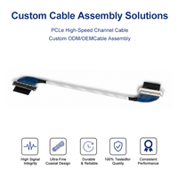 Rangkaian Kabel Sinyal PCIe Kustom OEM Kecepatan Tinggi, Kabel Koaksial Mikro untuk Peralatan Industri, PCB, dan Catu Daya