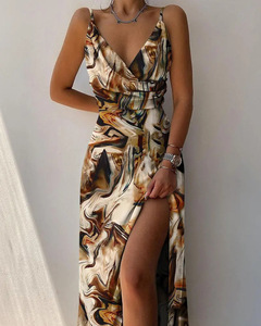 2023 donne lunghe Maxi donne vestito Casual estate di alta qualità moda Casual elegante abiti corti o a maniche lunghe - Product Image 2
