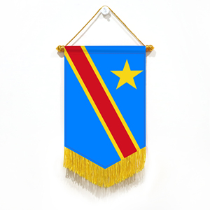 Wholesale Mini Pennant Car Flags Democratic Republic of the Congo Wall Decor <b>Small</b> Ornaments Hanging Digital Printing - Product Image 1