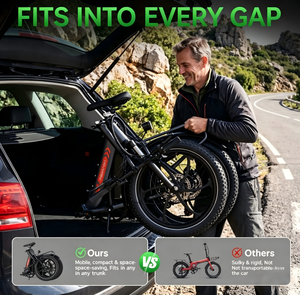 Vélo électrique pliable en stock UE, livraison gratuite, vélo de ville électrique, vélo électrique à pneus larges, vélo électrique hybride, fatbike électrique - Product Image 5