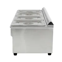 Chauffe-plat commercial de bain marie de gaz d'acier inoxydable pour le buffet et la restauration