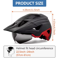 HONORTOUR Meilleure Vente Casque de Vélo VTT de Montagne pour Adultes Certifié CE de Haute Qualité avec Lumière