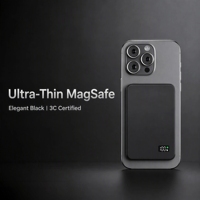 Batterie externe magnétique 22,5 W, chargeur sans fil ultra-mince 7,5 mm en aluminium 5000/10000 mAh pour téléphone 15 14 16 17 et montre