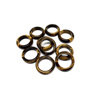 Nouvelle bague ronde multicolore en améthyste naturelle, Quartz, cristal, Jade, Agate, pierre, polie, pour fille, garçon, femme et homme