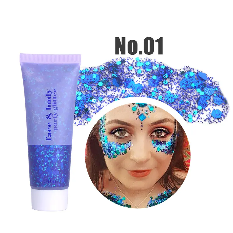 Wholesale 6 Colors Glitter Gel Mermaid Scale Face Body Sequins Personal Nail Art Party Glitter