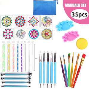 ชุดเครื่องมือวาดลายกราฟฟิตีศิลปะ35ชิ้นสำหรับระบายสีหินปากกาวาดจุด - Product Image 2