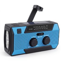 Radio Multifuncional para Equipo de Supervivencia, Batería Recargable de 5000 mAh, Alarma SOS, Luz de Lectura, Material Plástico ABS