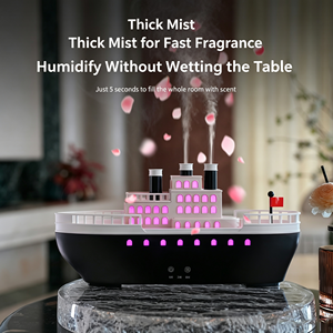 OEM Realistic Ship Boat Essential Oil Fragrance Machine Campfire Flame Aroma Diffuser Ultrasonic Cool Mist Humidifier <b>For</b> <b>Home</b> - Product Image 4