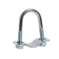 Collier de serrage double en U en acier au carbone robuste - Zingué Classe 4 - Support de montage pour installation de tuyaux structurels