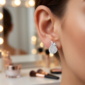 Pendientes Minimalistas de Plata 925 con Forma de Gota de Agua Art Palace, con Circonita Cúbica Microincrustada, Certificados por Terceros, Clásicos - Product Image 2