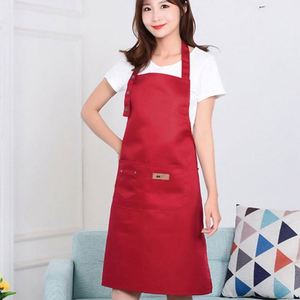 Custom Logo Printed Cotton Canvas <b>Bib</b> Chef Aprons Black Promotion Waterproof Polyester Pockets Kitchen Cooking Aprons - Product Image 5