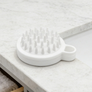 Cepillo de champú blanco, cepillo de champú de silicona, masajeador de cuero cabelludo estilo japonés, peine para masaje de cabeza. - Product Image 2