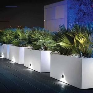 Handmade Large <b>Square</b> Fiberglass Planter Box Glazed Garden <b>Pots</b> Outdoor Porch Home Exhibition Shopping Mall Eco-Friendly - Product Image 4