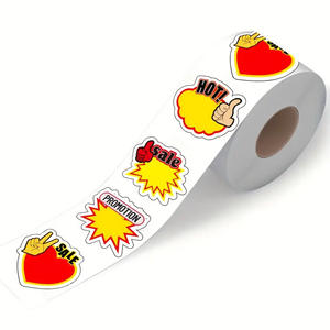 60 étiquettes de prix en forme d'étoile, 7x5, 5 pouces, cartes de signalisation de vente en carton duplex pour l'affichage en magasin de détail, enseignes promotionnelles - Product Image 3