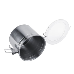 Tarro de almacenamiento de café sellado al vacío de acero inoxidable, capacidad de 800-1800ml, apto para microondas, a prueba de polvo, impermeable, estilo americano para el hogar - Product Image 5