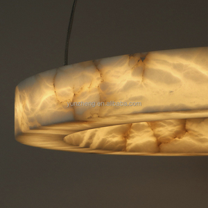 Candelabro de alabastro LED minimalista moderno para sala de estar comedor lámpara de lujo para Hotel Villa modelo habitación tienda de ropa colgante - Product Image 3